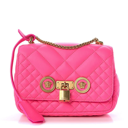 Versace Napa Quilted Printed Icon Small Crossbody Bag Pink 1 of 6