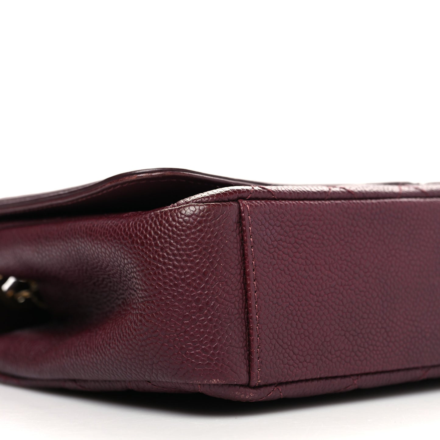 Caviar Quilted Medium CC Filigree Flap Burgundy