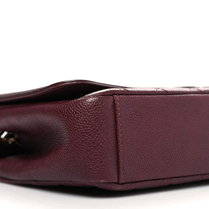 Chanel Caviar Quilted Medium CC Filigree Flap Burgundy 9 of 10