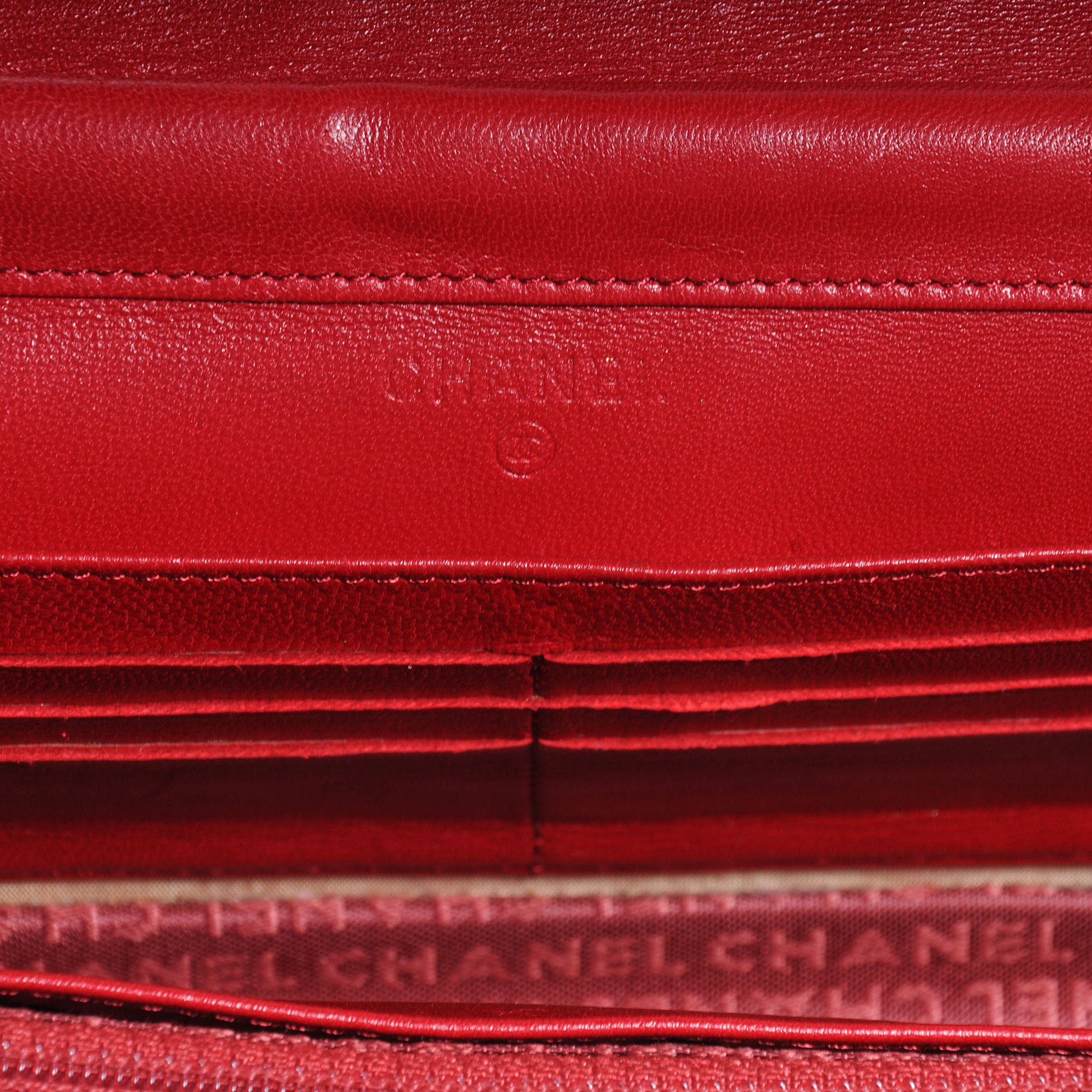 Chanel Python Wallet On Chain WOC Red 5 of 7