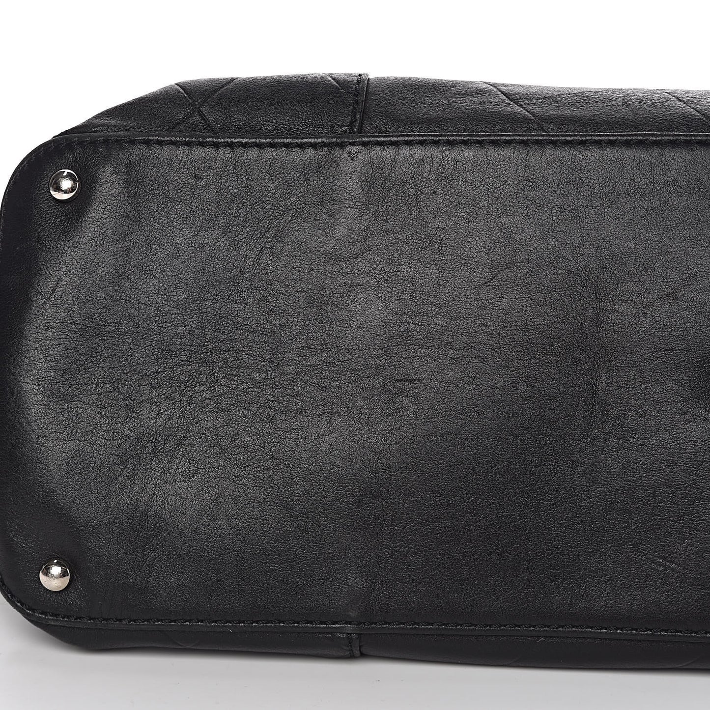 Calfskin Chevron CC All Day Long Tote Black