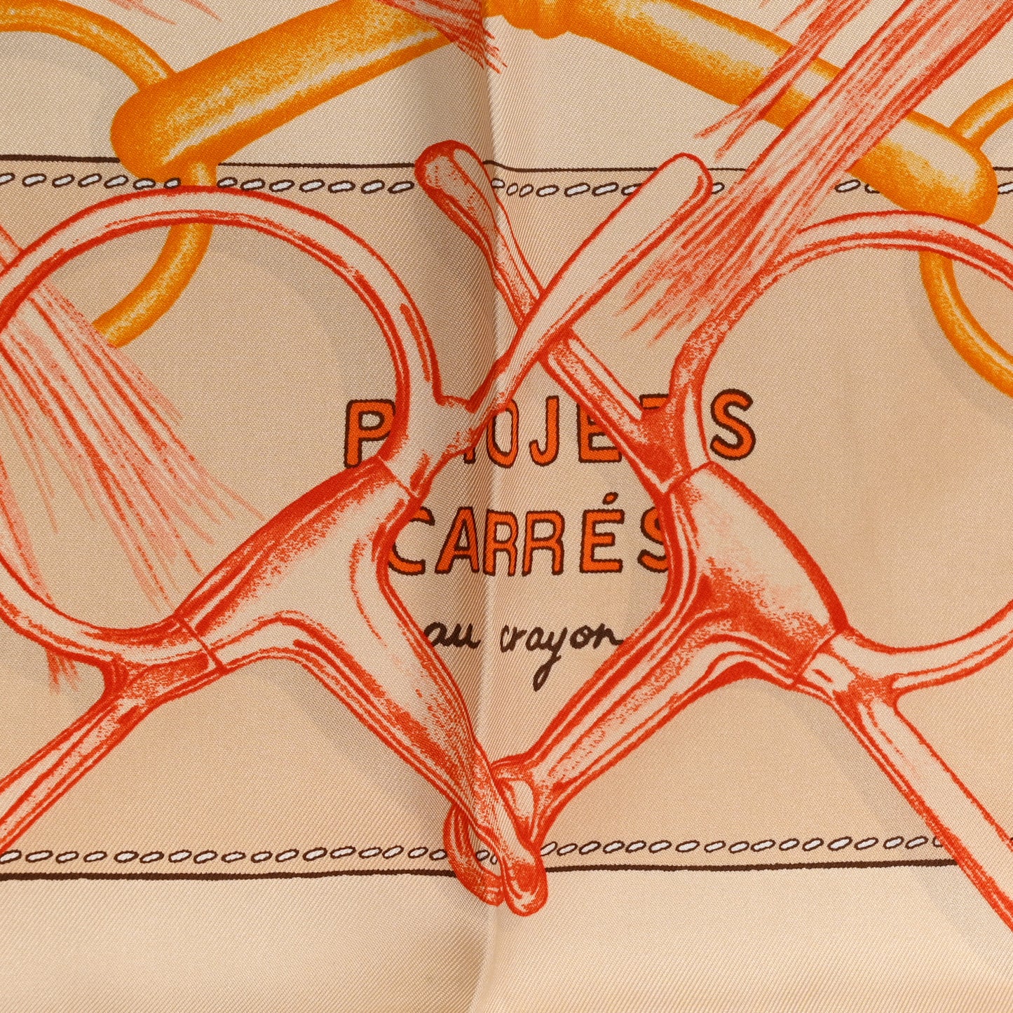 Silk Projets Carres au Crayon Scarf 90