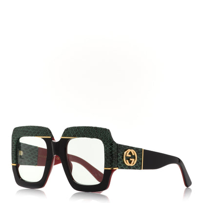 Gucci Snakeskin Acetate Square Sunglasses GG0484S Multicolor 1 of 8