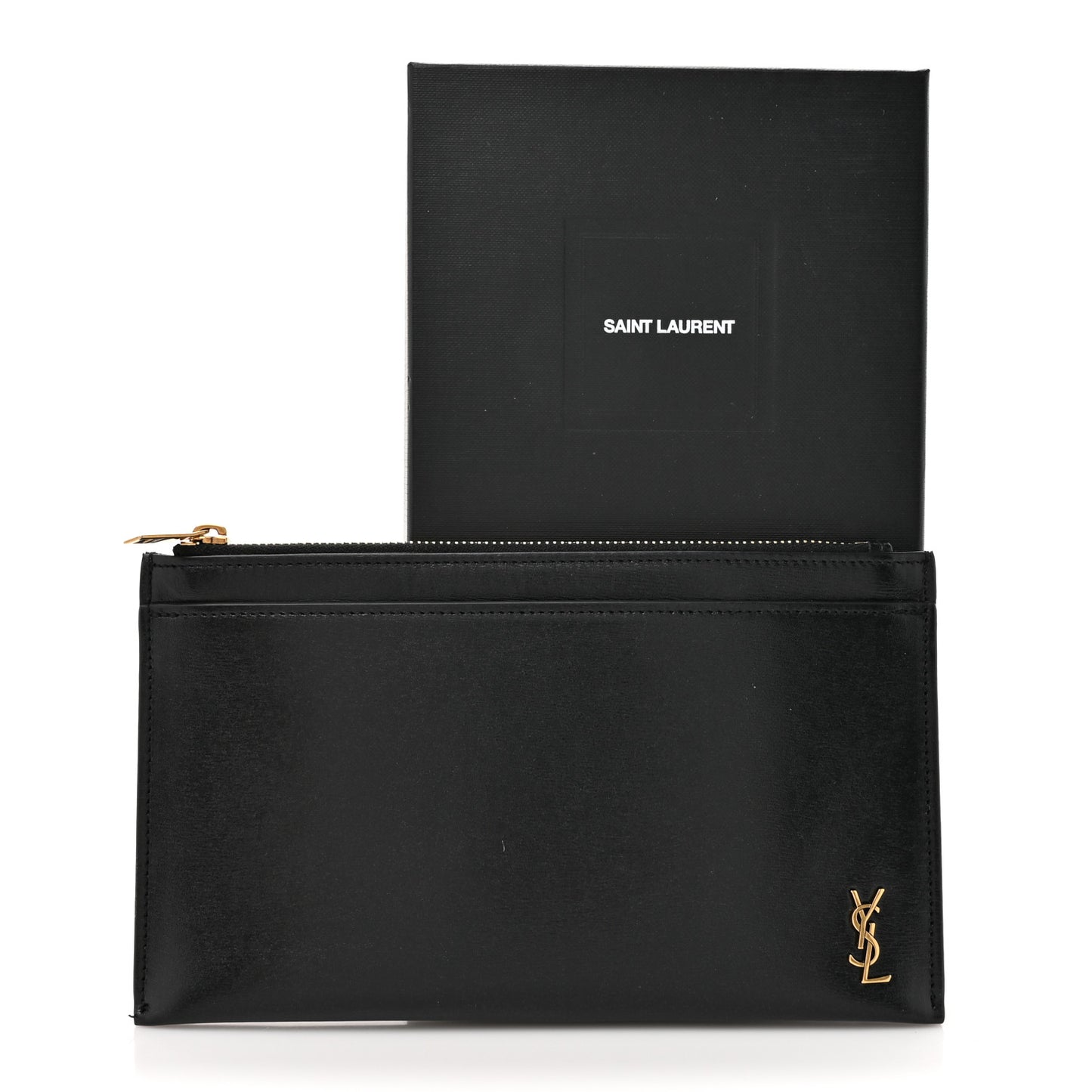 Smooth Calfskin Monogram Bill Pouch Black