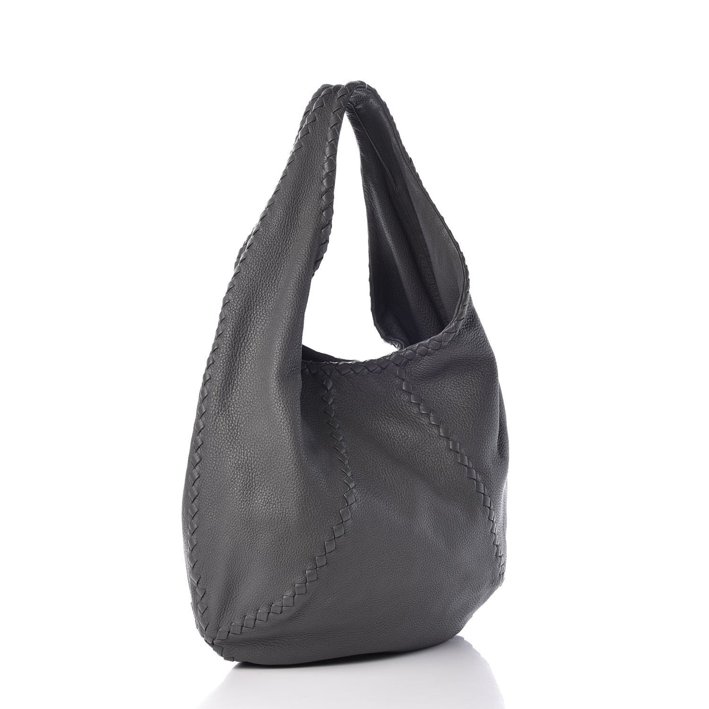 Cervo Deerskin Large Hobo Light Grey