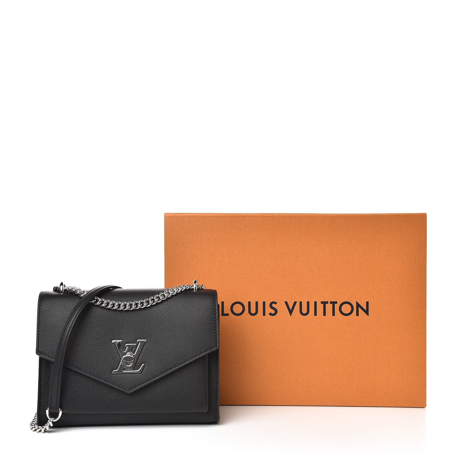 Louis Vuitton Soft Calfskin My Lockme Chain Bag BB Black 10 of 10