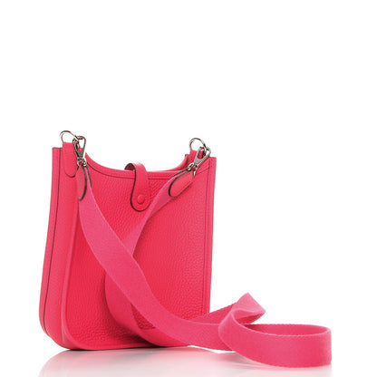 Hermes Taurillon Clemence Evelyne TPM Rose Extreme 3 of 8