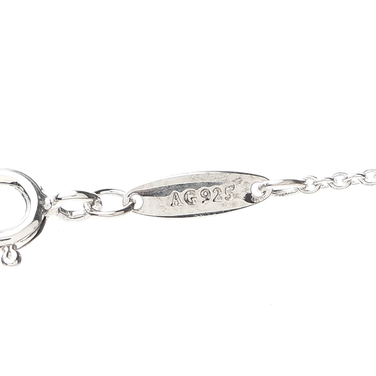 Tiffany Sterling Silver 18mm Elsa Peretti Bean Pendant Necklace 5 of 5