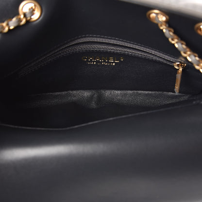 Chanel Lambskin Quilted Small Enamel CC Flap Grey Dark Navy 6 of 12