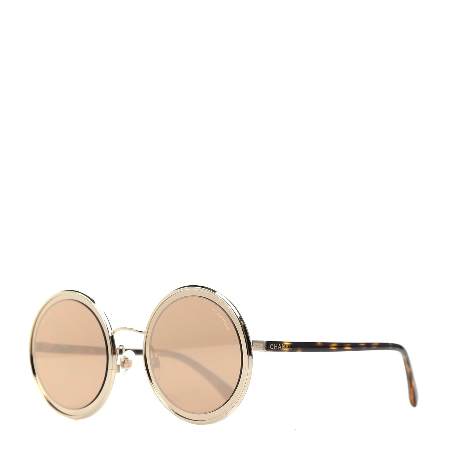 Metal Round Sunglasses 4226 Tortoise Gold