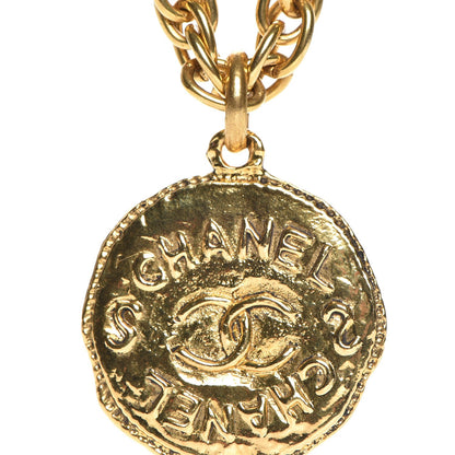 Chanel CC Medallion Chain Necklace Gold 4 of 6