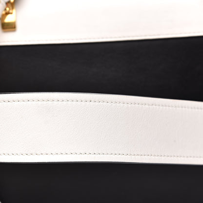 Prada City Calfskin Pionniere Saddle Bag Black White 15 of 15