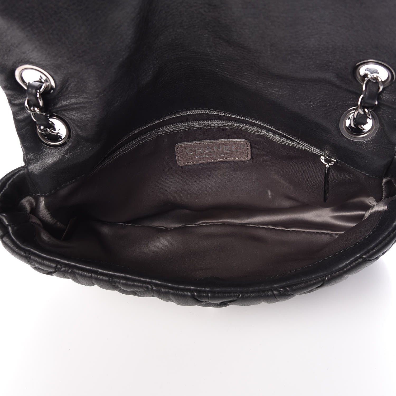 Chanel Calfskin Small Bubble Quilt Flap Bag Black 7 of 9