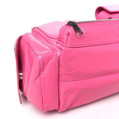Balenciaga Agneau Arena Superbusy XS Sling Zip Shoulder Bag Hot Pink 9 of 11