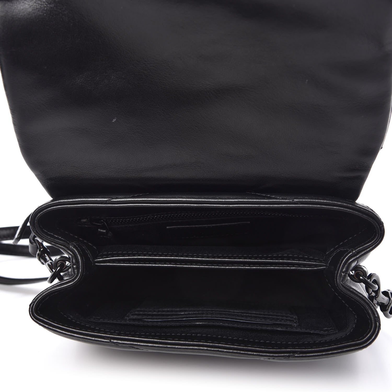 Saint Laurent Calfskin Y Quilted Monogram Toy Loulou Crossbody Bag Black 5 of 10
