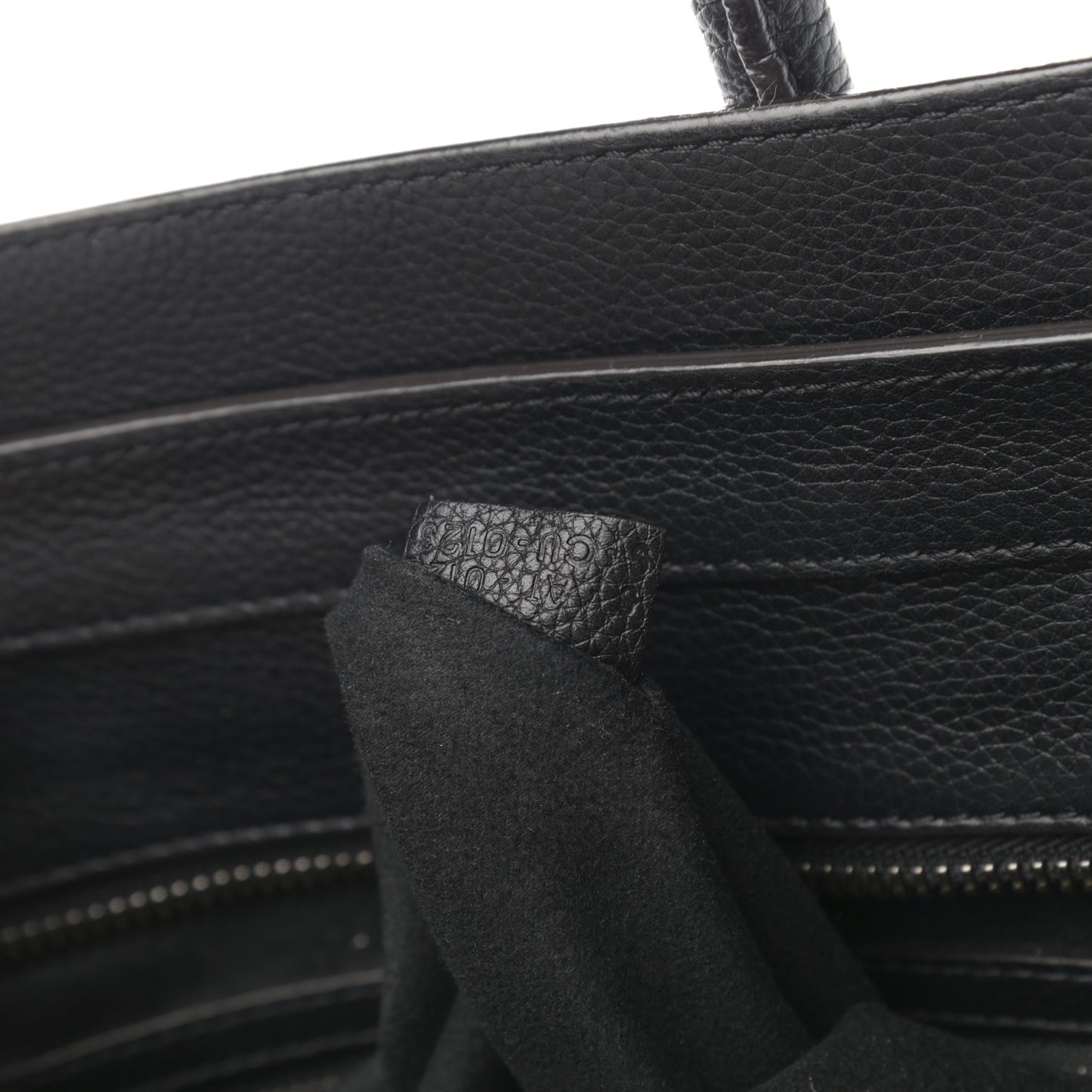Drummed Calfskin Mini Luggage Black