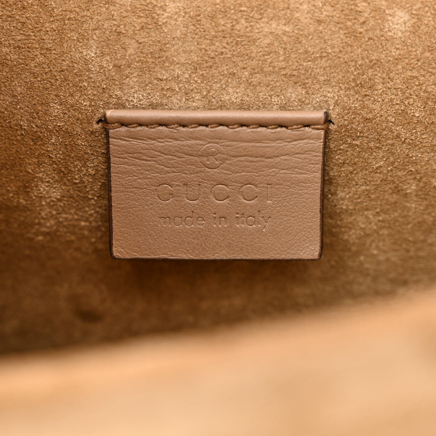 GG Supreme Monogram Suede Crystal Small Dionysus Shoulder Bag Beige Ebony Taupe