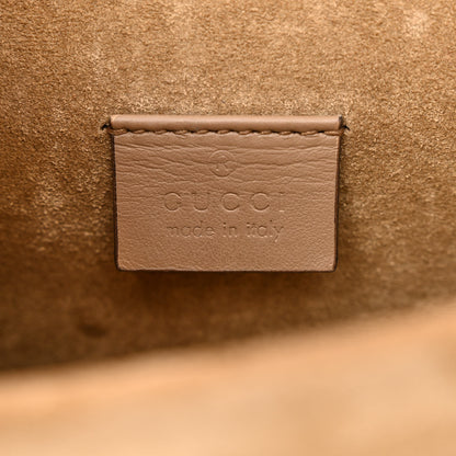 Gucci GG Supreme Monogram Suede Crystal Small Dionysus Shoulder Bag Beige Ebony Taupe 6 of 10