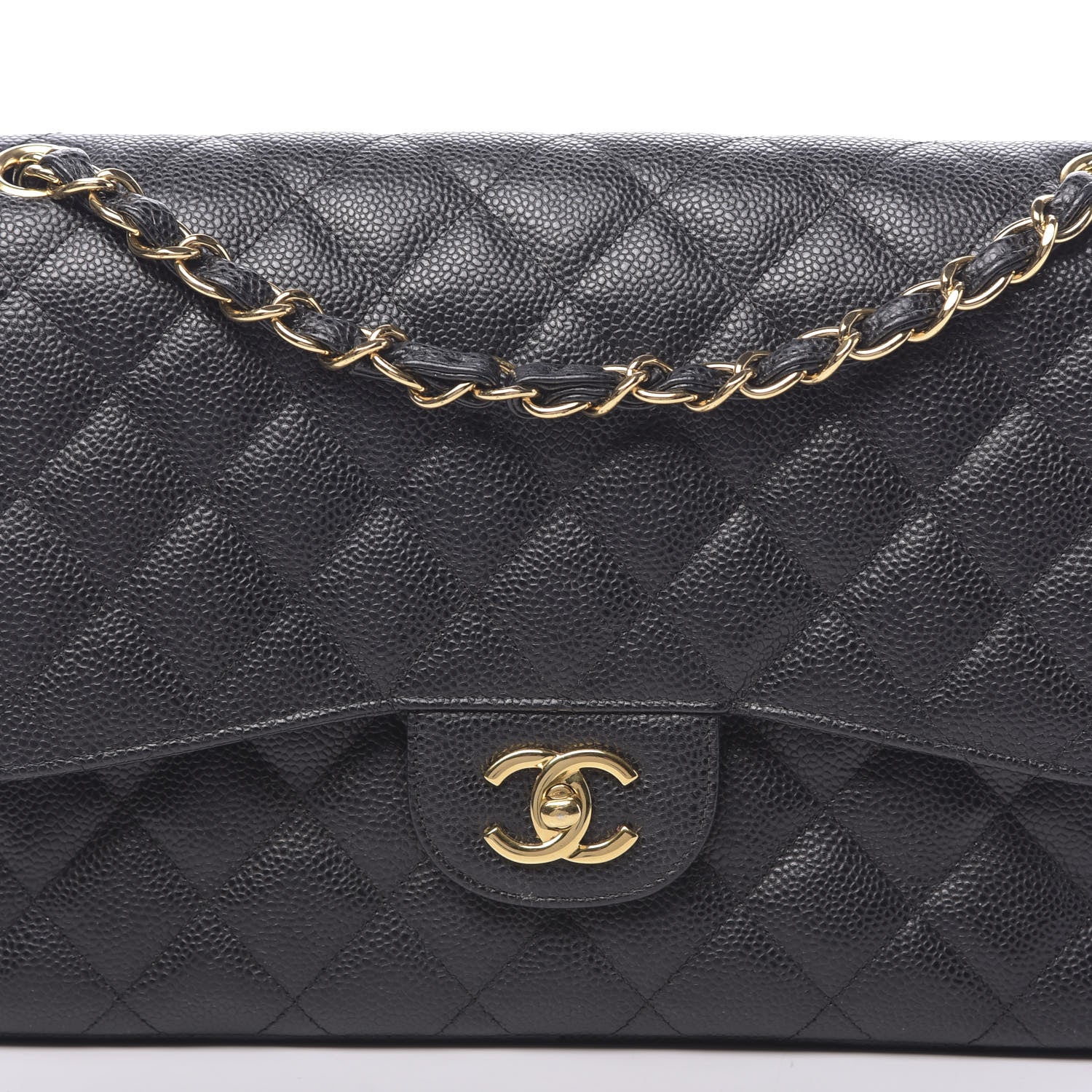 Chanel Caviar Quilted Jumbo Double Flap Black 12 of 12