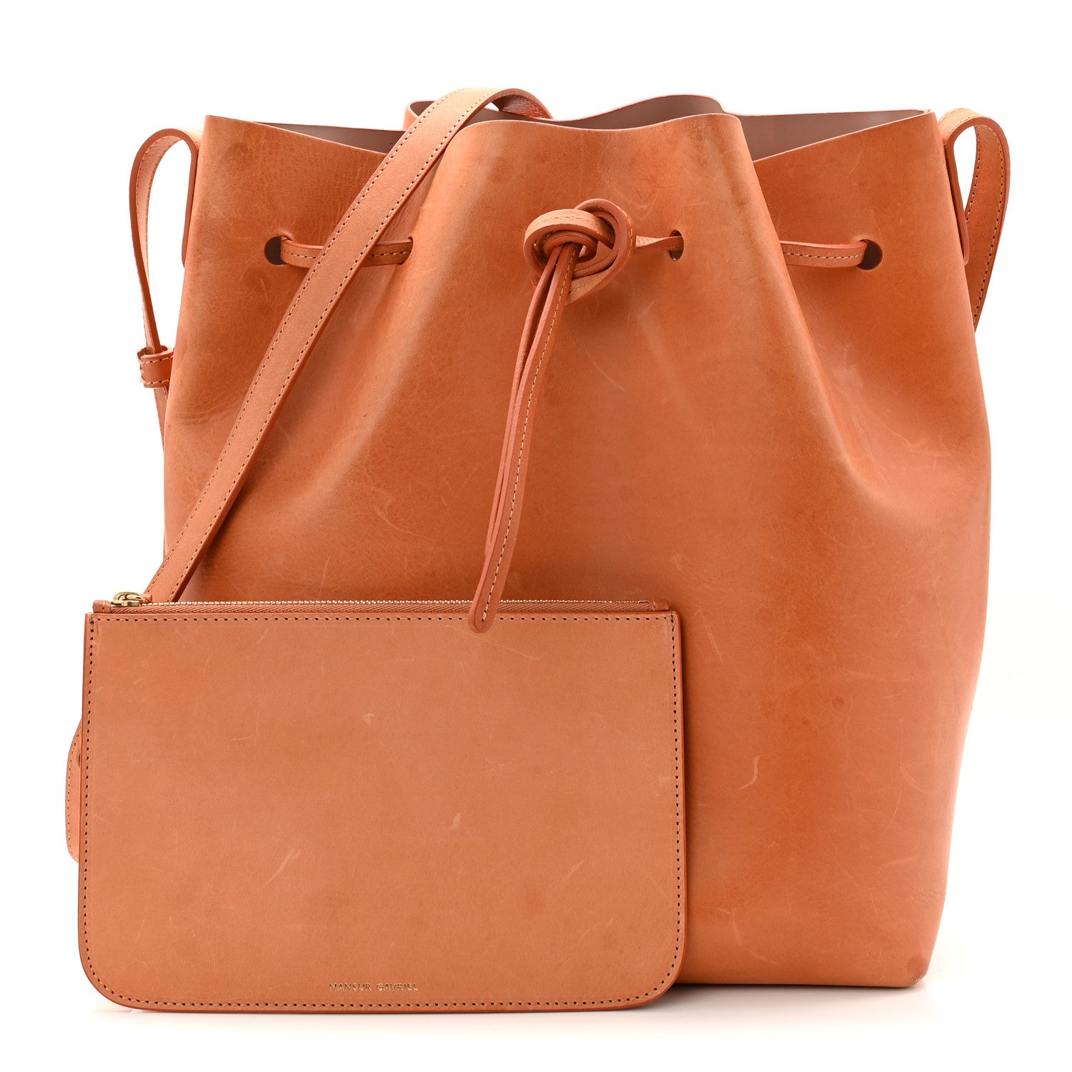 cammello mini backpack mansur gavriel Mansur Gavriel Leather Bucket Bag in Cammello/Rosa