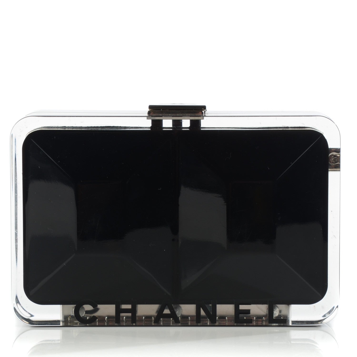 Chanel Lucite Wristlet Clutch Black Transparent 1 of 7