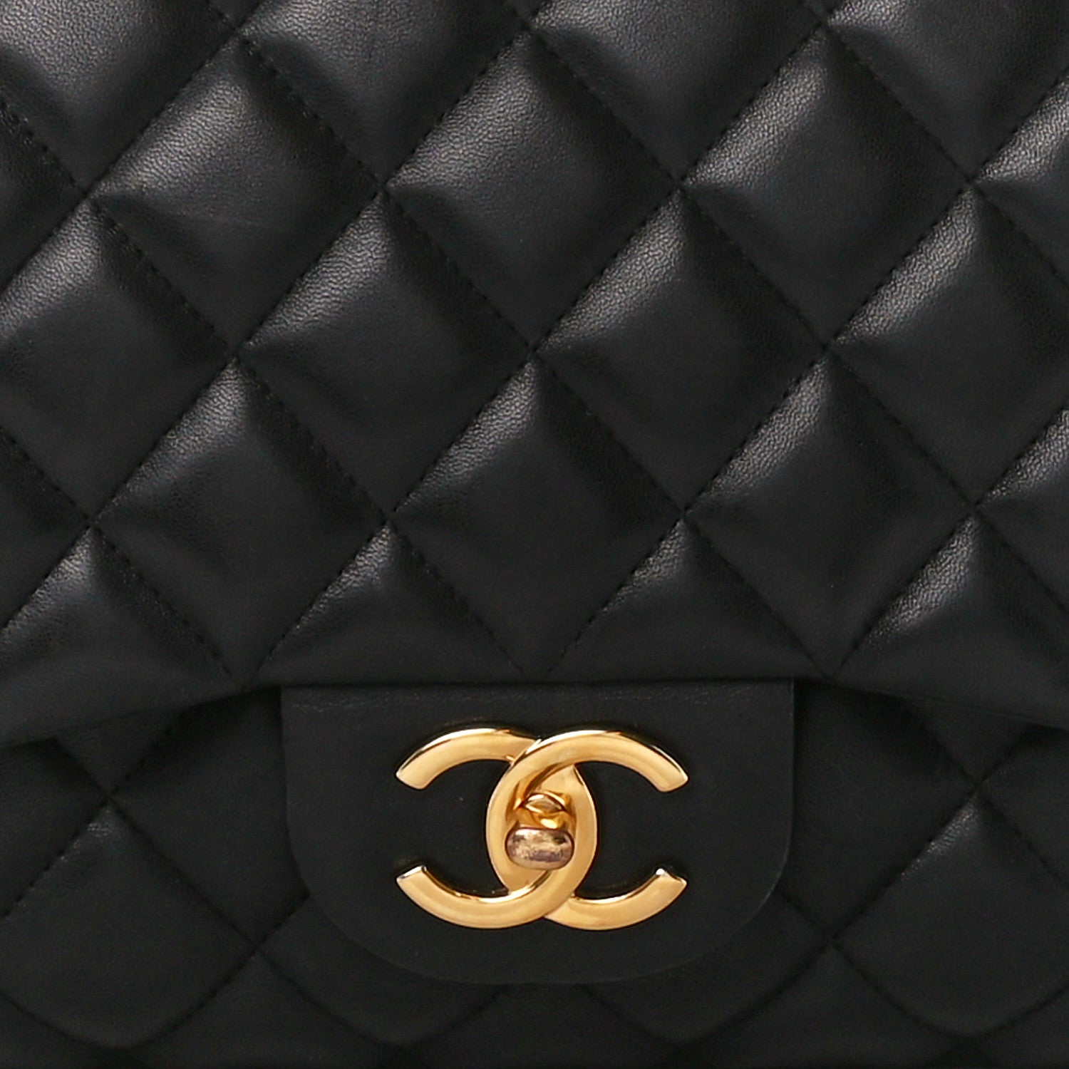 Chanel Lambskin Quilted Maxi Double Flap Black 9 of 11