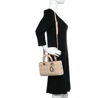 Christian Dior Lambskin Cannage Medium Lady D-Joy Sand 2 of 10