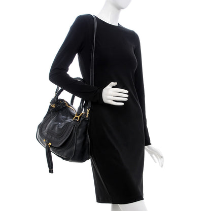 Chloe Calfskin Small Marcie Satchel Black 2 of 12