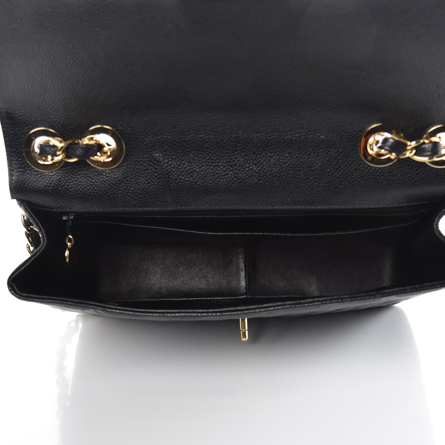 Chanel Caviar Quilted Jumbo Single Flap Black 5 of 11