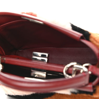 Fendi Shearling Nappa Mini Peekaboo Iconic Satchel Multicolor 4 of 11