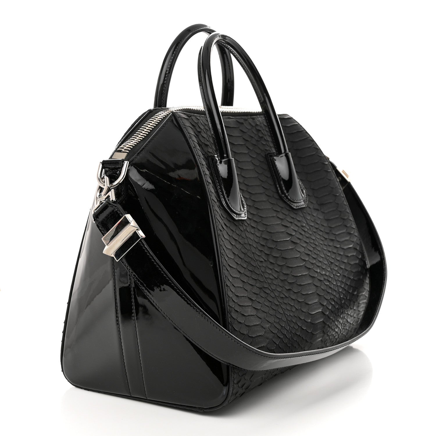 Givenchy Snakeskin Patent Mini Antigona Black 3 of 14