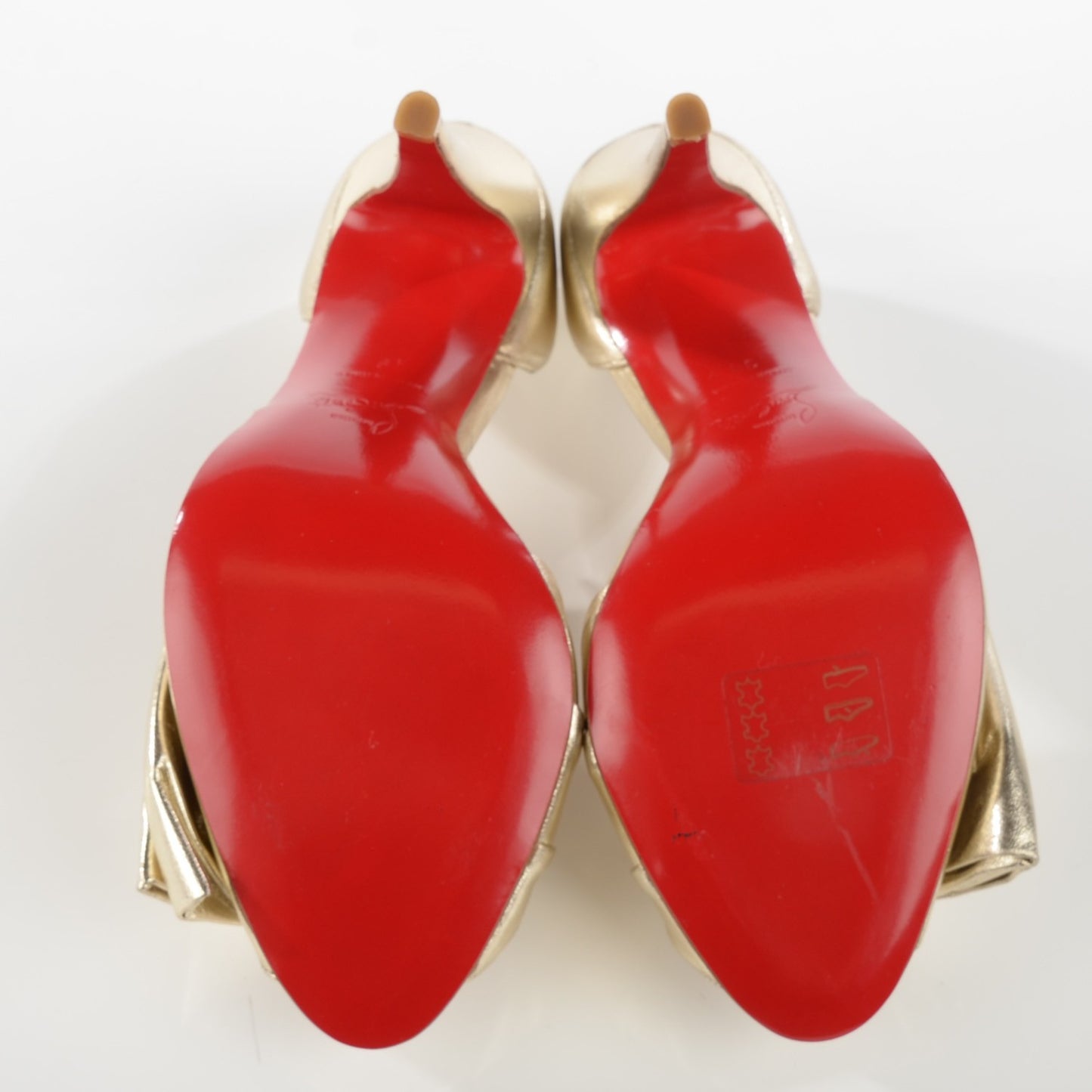 Metallic Leather Bow Pumps 39 Gold