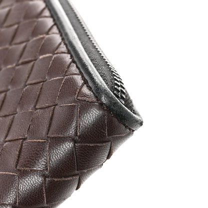 Bottega Veneta Nappa Intrecciato Wristlet Zip Wallet Brown 8 of 9
