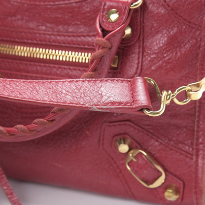 Balenciaga Agneau Classic Gold Hardware Mini City Rouge Sapphire 18 of 18