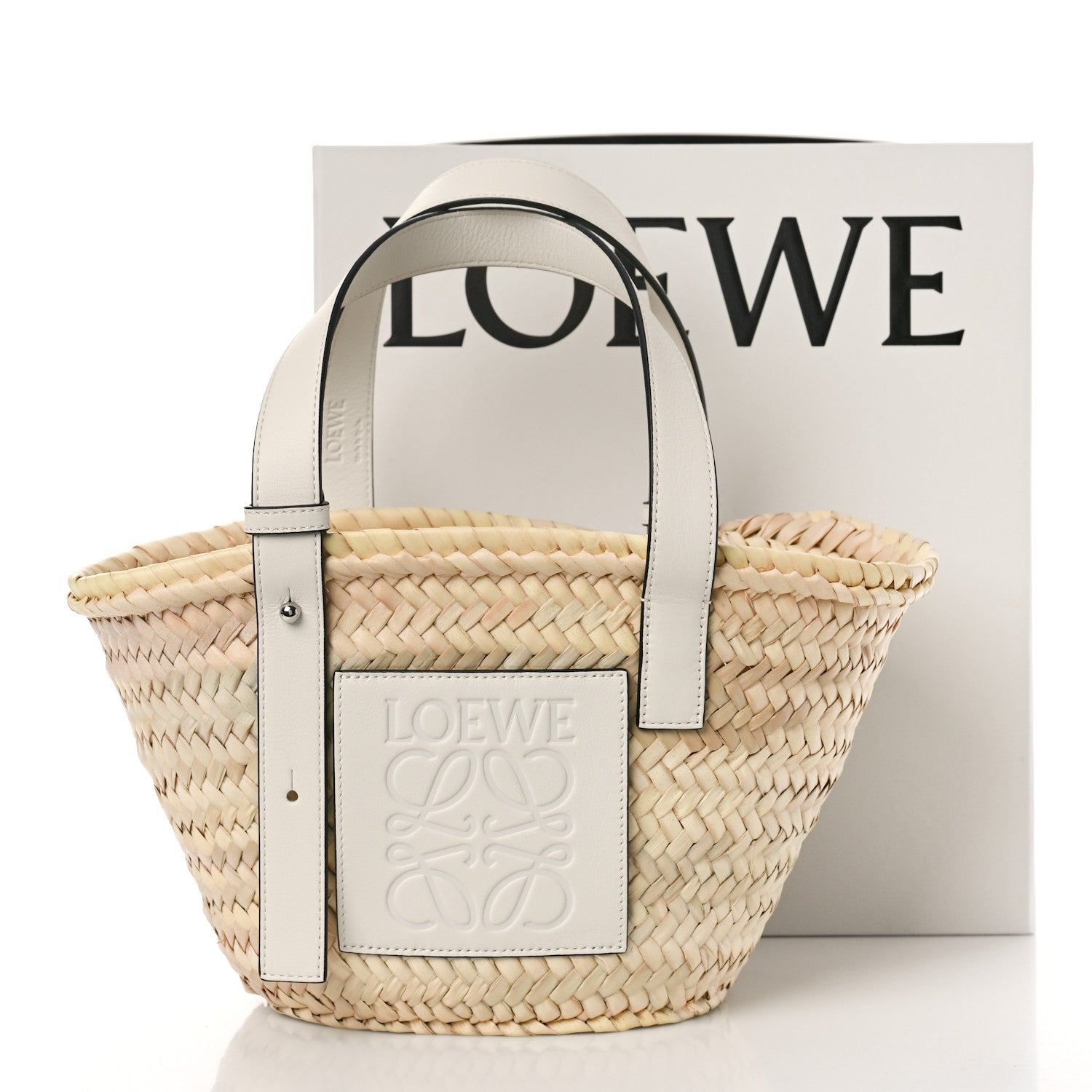 Loewe Raffia Small Basket Tote Bag Natural White 10 of 10