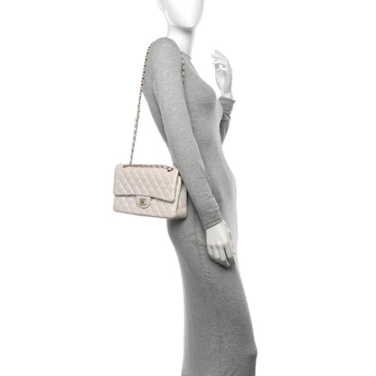 Chanel Iridescent Calfskin Quilted Medium Double Flap White 2 of 12