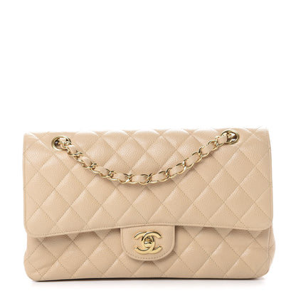 Chanel Caviar Quilted Medium Double Flap Beige Clair 1 of 10