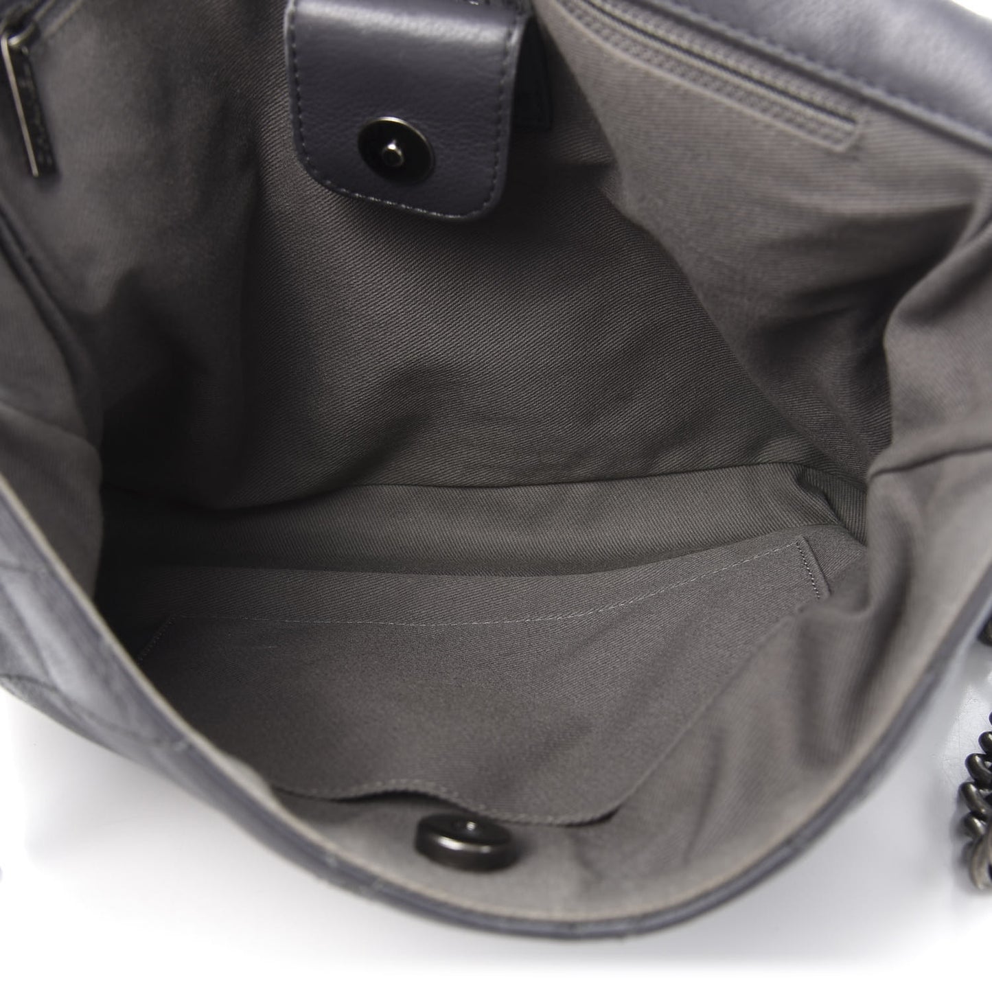 Calfskin Quilted Couture Messenger Grey