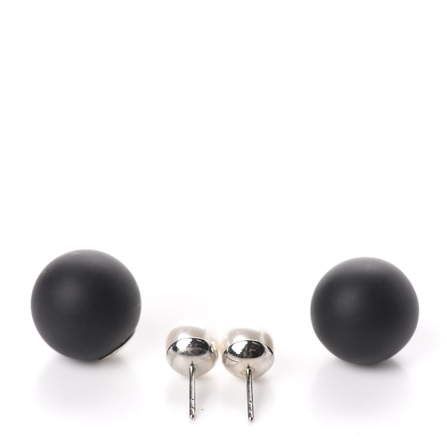 Christian Dior Mise En Dior Tribal Earrings Matte Black Pearl 3 of 5