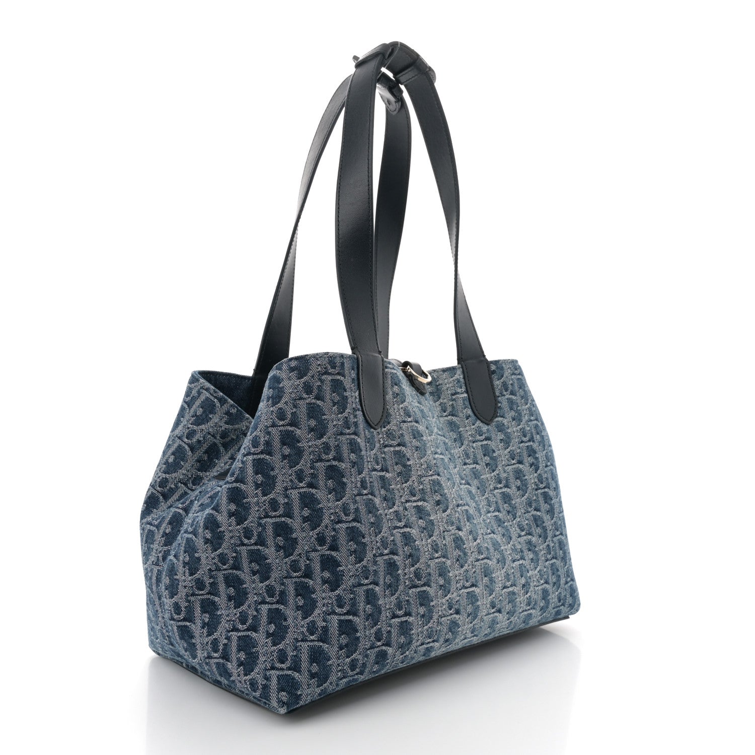 Christian Dior Denim Jacquard Oblique Medium Toujours Blue 4 of 13