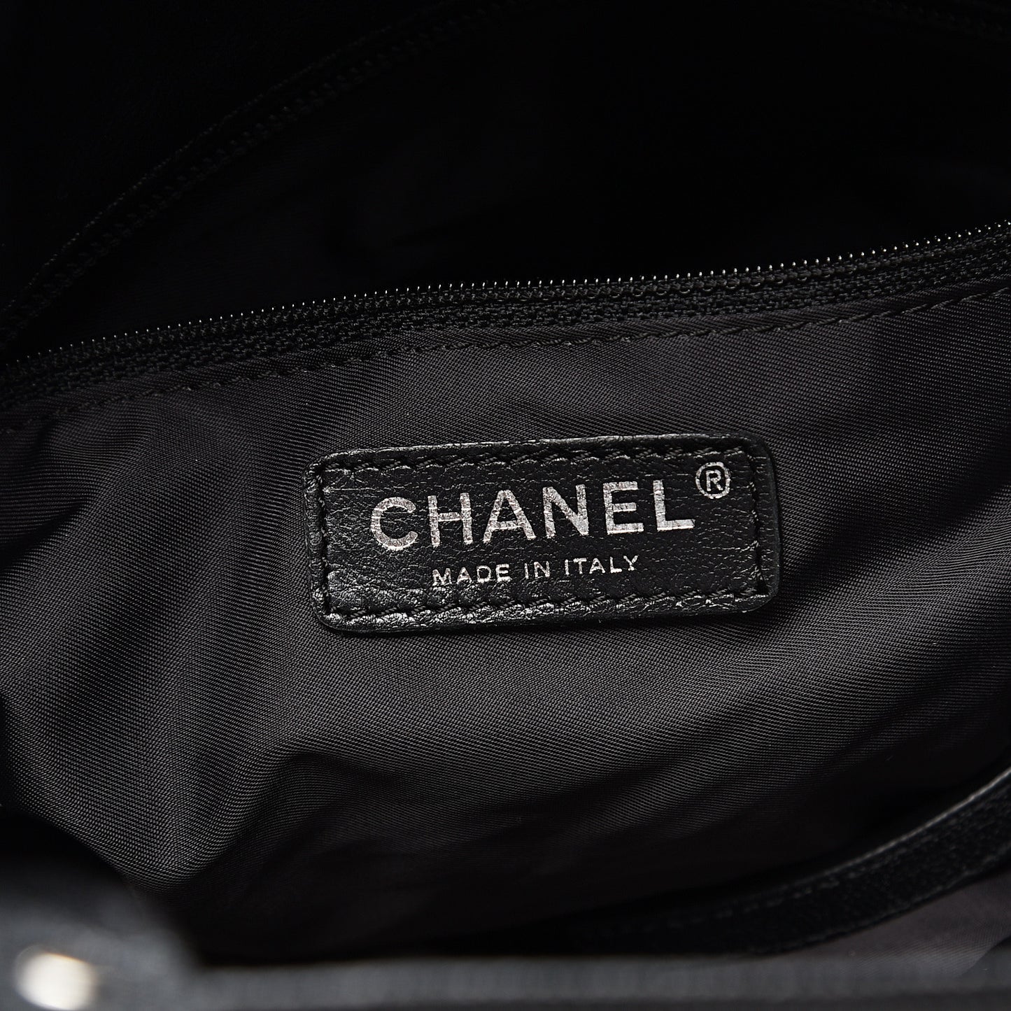 Coated Canvas Quilted Small Paris Biarritz Tote Black