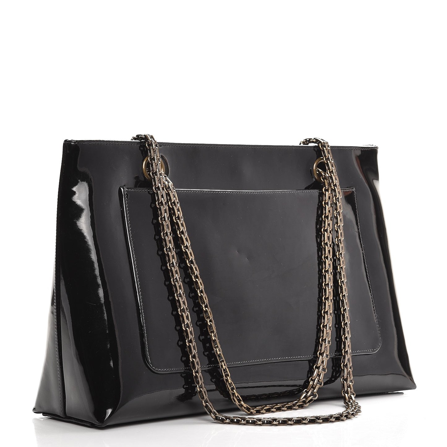 Patent Mademoiselle Tote Black