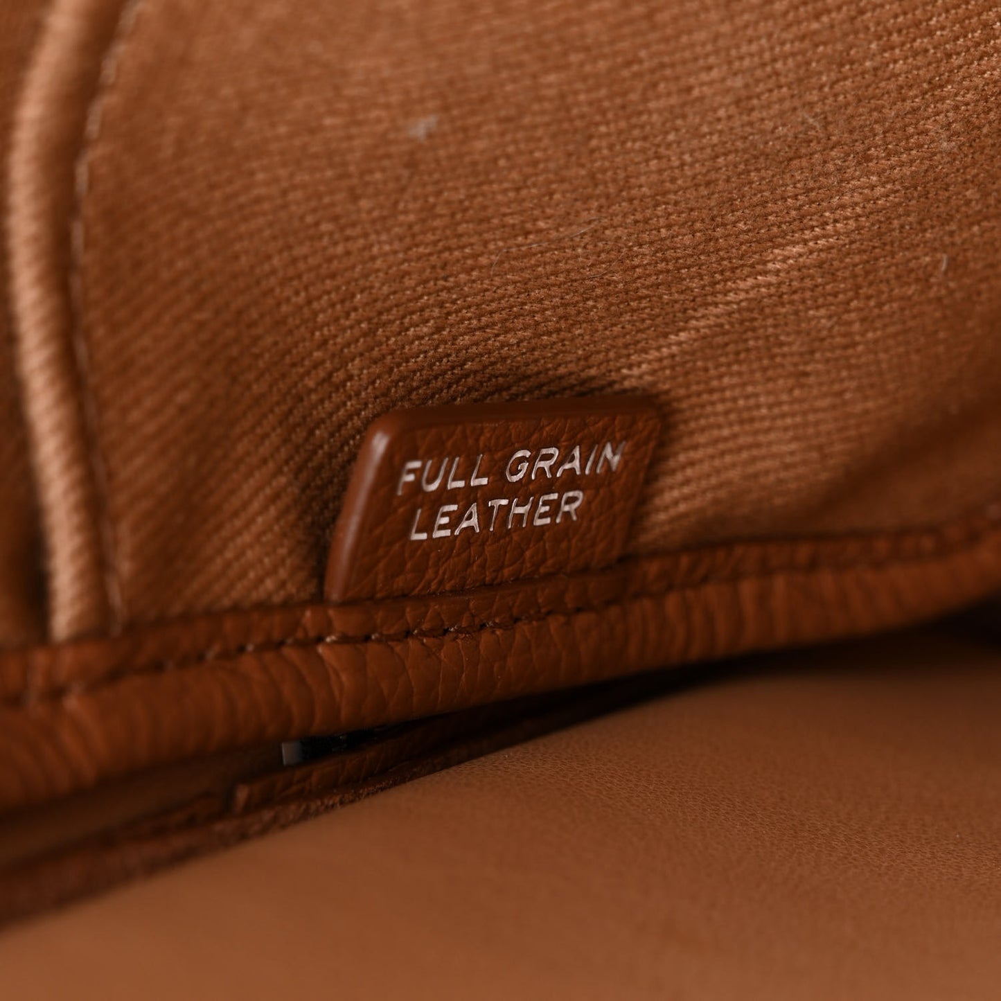 Grained Calfskin Small The Tote Bag Argan Oil