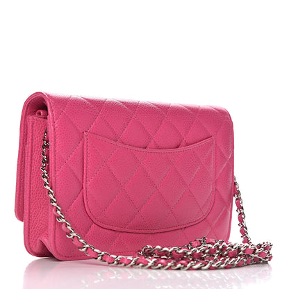 Chanel Caviar Quilted Wallet on Chain WOC Pink 3 of 13