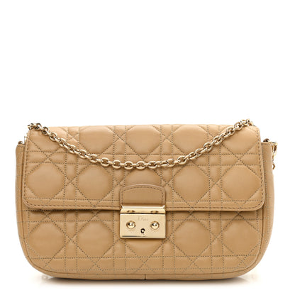 Christian Dior Lambskin Cannage Miss Dior Promenade Pouch Beige 1 of 12