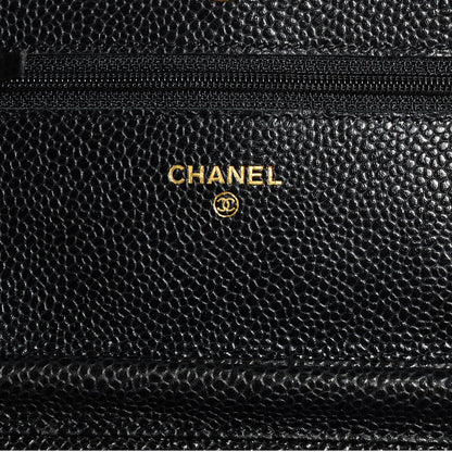 Chanel Caviar Quilted Wallet On Chain WOC Black 6 of 8