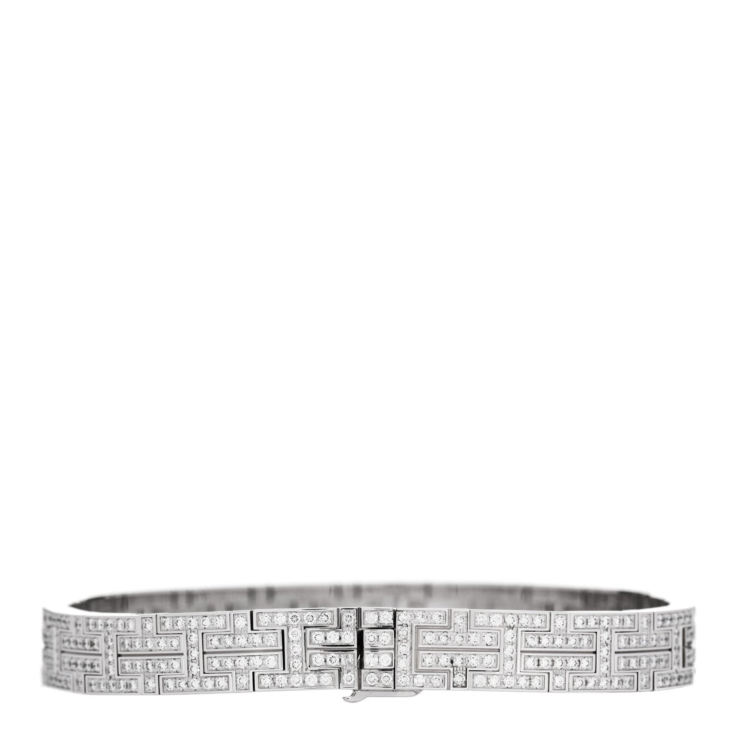 18K White Gold Diamond Kilim Bracelet LG