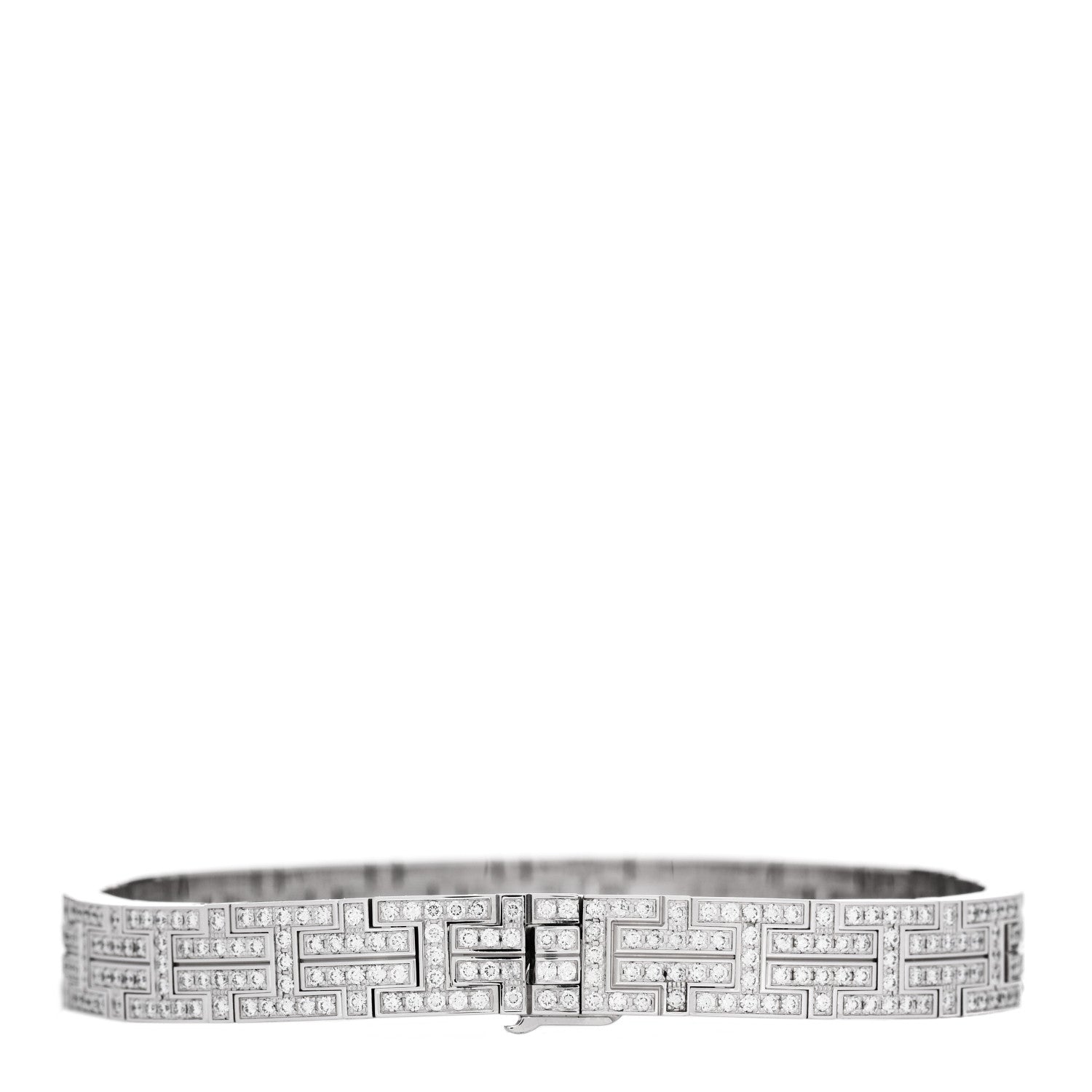 Hermes 18K White Gold Diamond Kilim Bracelet LG 2 of 3