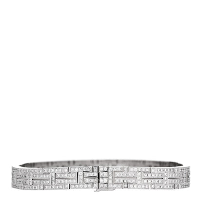 Hermes 18K White Gold Diamond Kilim Bracelet LG 2 of 3
