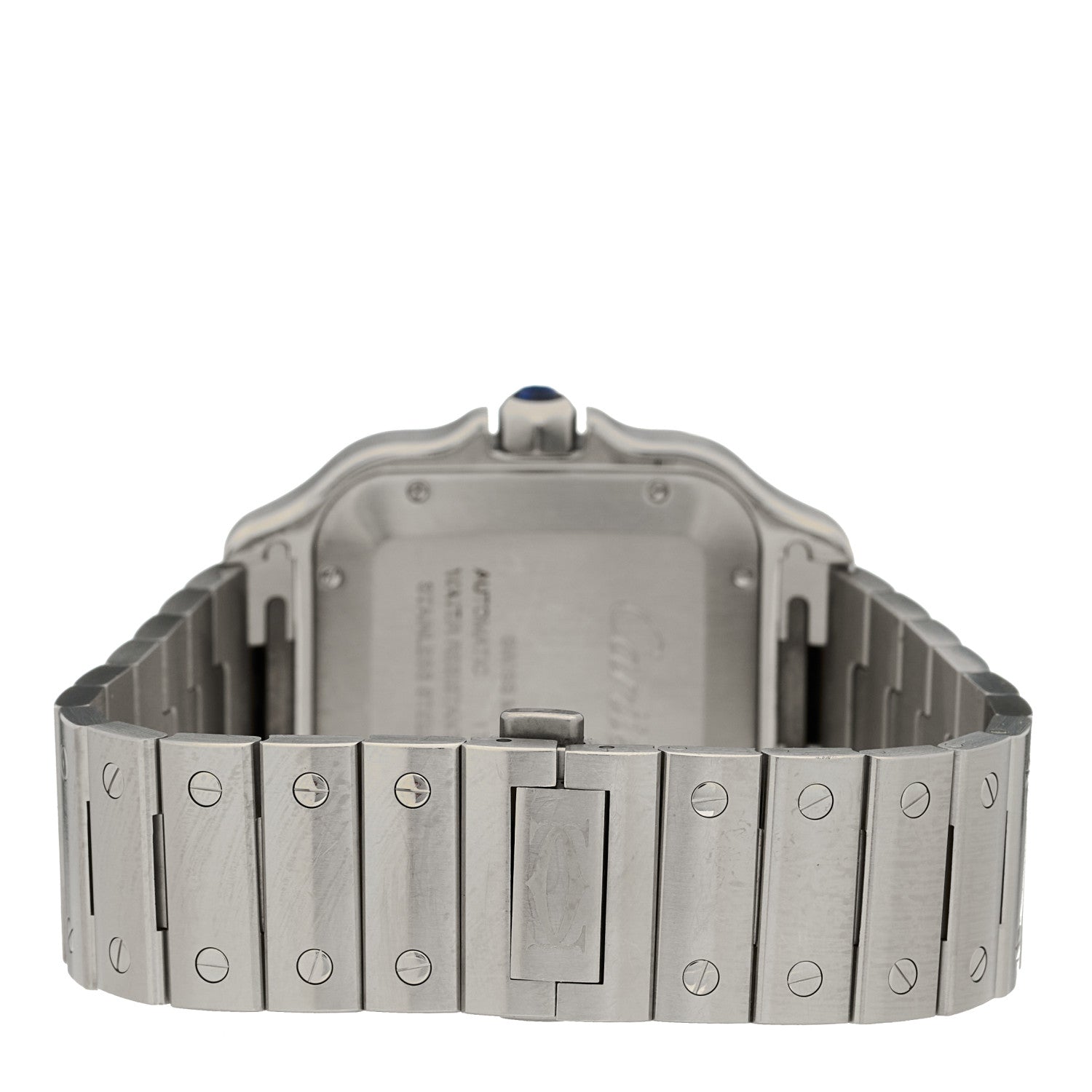Cartier Stainless Steel 39.8mm Santos De Cartier Automatic Watch Blue 3 of 5